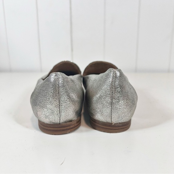 Naturalizer Shoes Womens 8 M Kit2 Slip On Loafer Flats Silver Faux Leather - Picture 4 of 9